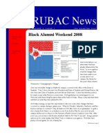 Rubac News: Black Alumni Weekend 2008