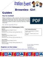 Chateauguay Girl Guides Registration Event