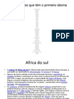 Lista de Países Que Têm o Primeiro Idioma