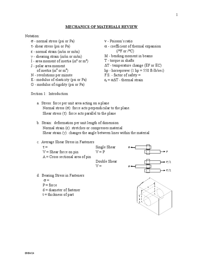 Mechanics of Materials | PDF | Deformation (Mechanics) | Stress (Mechanics)