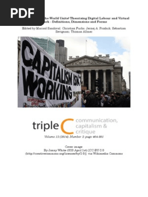 Digital Labour Virtual Work Pdf Exploitation Of Labour Social Science