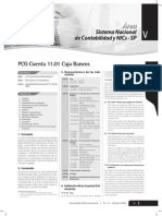 PCG Cuenta 11.01 Caja Bancos: Sistema Nacional de Contabilidad Y Nics - SP
