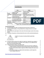 O Level Physics Unit 4: Mass, Weight and Density