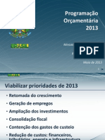 130522 Programacao Orcamentaria 2013