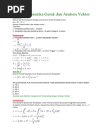 Soal Kinematika Gerak Dan Analisis Vektor