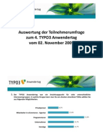 Umfrage-Auswertung TYPO3 Anwendertag 2009