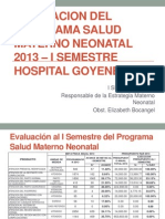 Evaluacion Del Programa Salud Materno Neonatal I Semestre 20