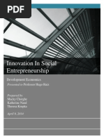 Innovation in Social Entrepreneurship