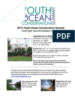 2014 Youth Ocean Conservation Summit Accommodation Options