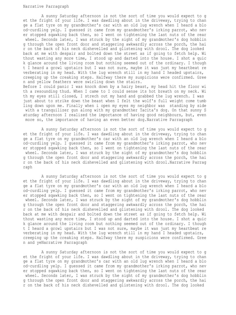 Narrative Paragraph | PDF