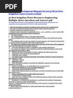 Irrigation Water Resources Engineering Multiple Choice Questions