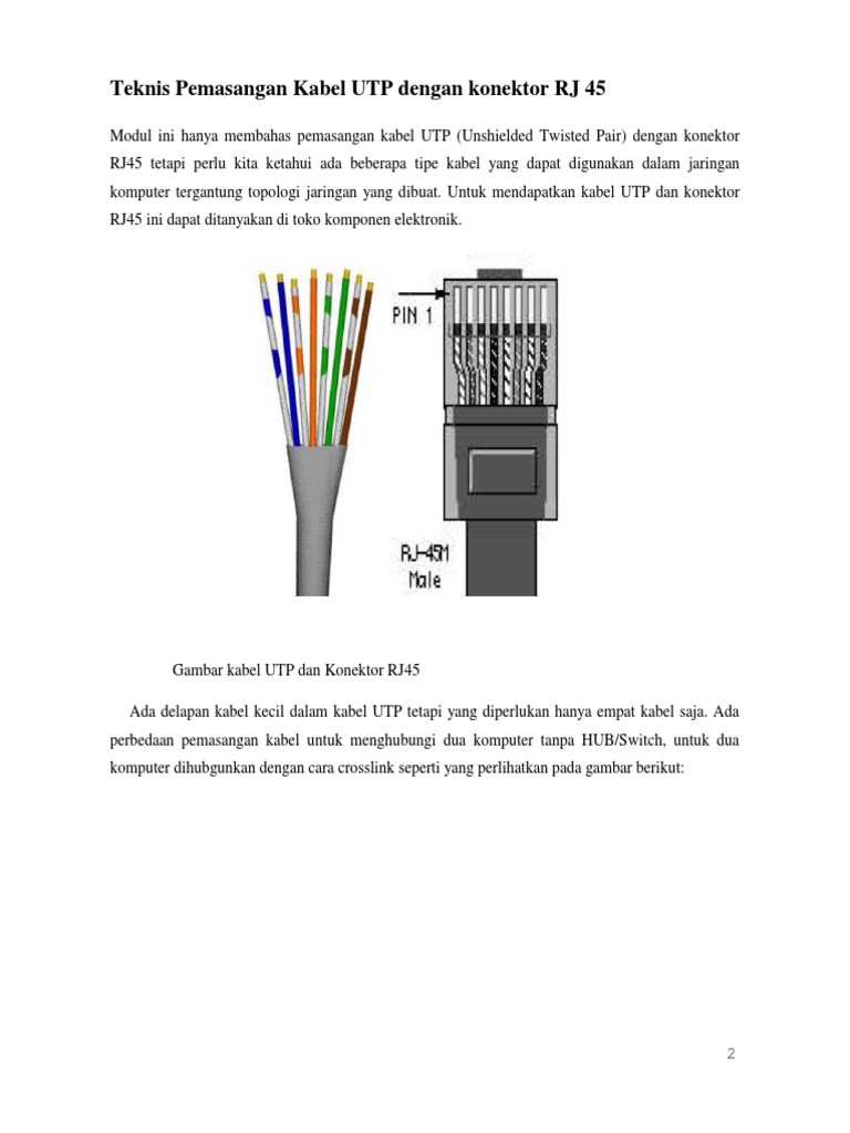 Panduan Pemasangan Kabel UTP RJ45 | PDF