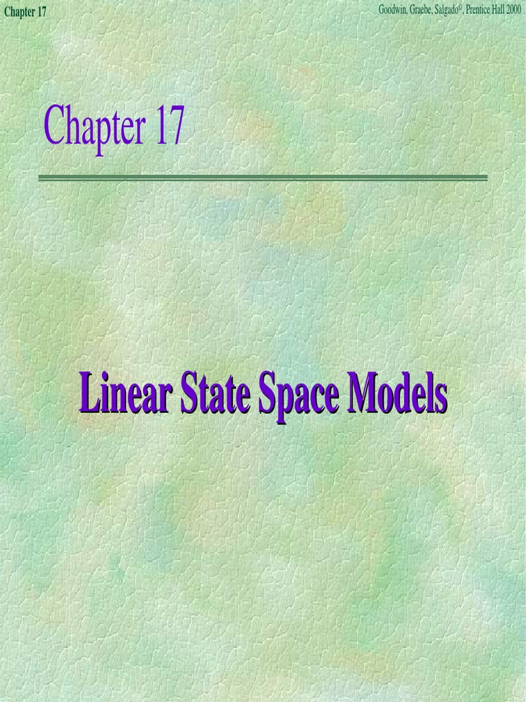 Linear State Space Models PDF Systems Theory Mathematical Objects