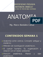 Anatomía semana 1 Universidad Privada Antenor Orrego
