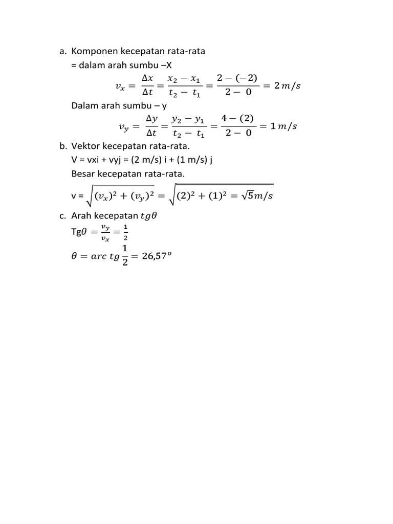 Rumus dan Contoh Kecepatan Rata-rata | PDF