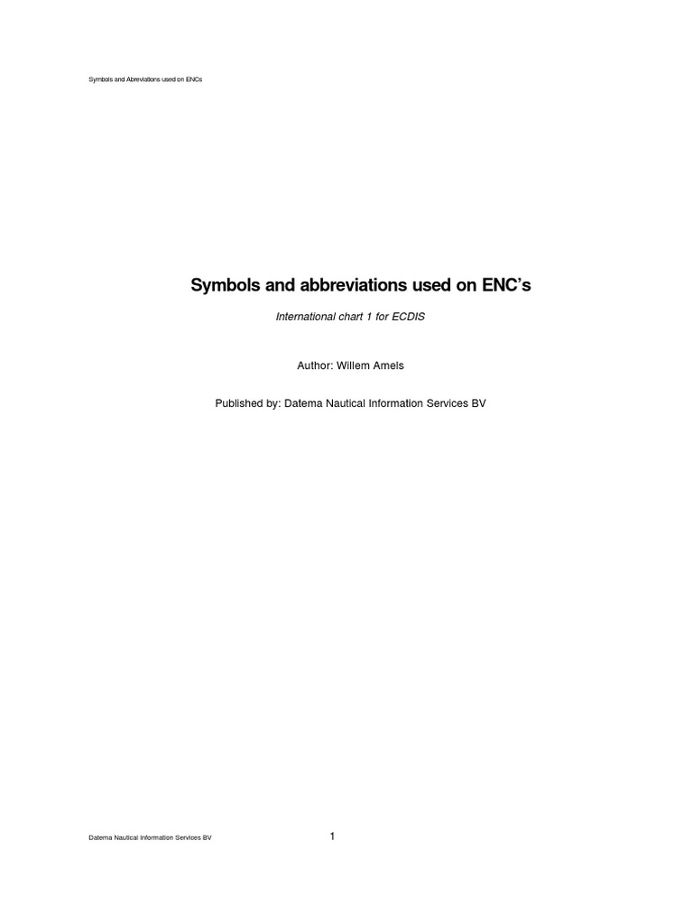 ENC Symbols and Abbreviations Guide | PDF | Science | Technology (General)