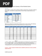 Scenario: Executive Summary of Class Scheduler System