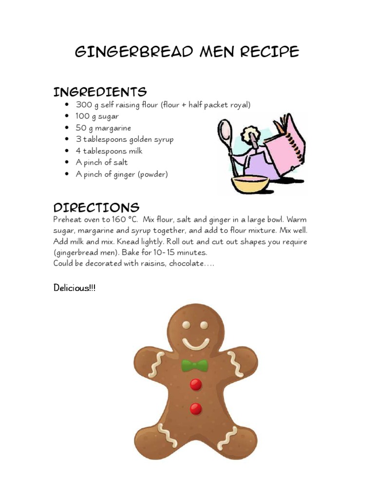 Gingerbread Men Recipe Guide | PDF