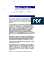 Multi-Wave Oscillator: Owners Manual and Maintenance Guide