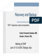 Recovery and Backup Recovery and Backup Rman: Meeting at CNAF J 12 13 F 2007 B L Itl June 12-13 of 2007, Bologna, Italy