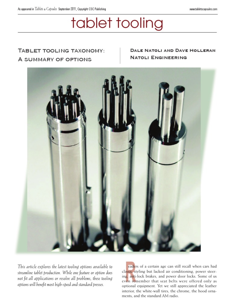 Tablet Tooling Terminology _ Seven Steps to Solving Tabletting and ...