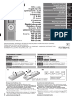 PANASONIC RR-US450 User Guide PDF