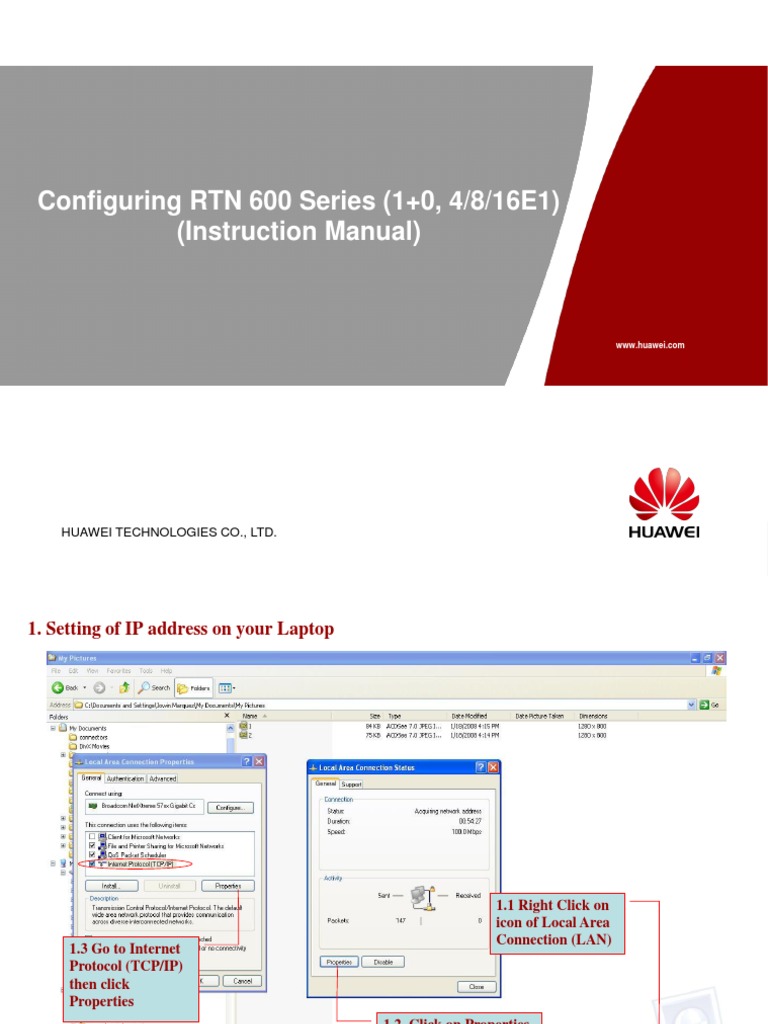 Instruction Manual For RTN 620 (HW MW) | PDF | Ip Address | Computer ...