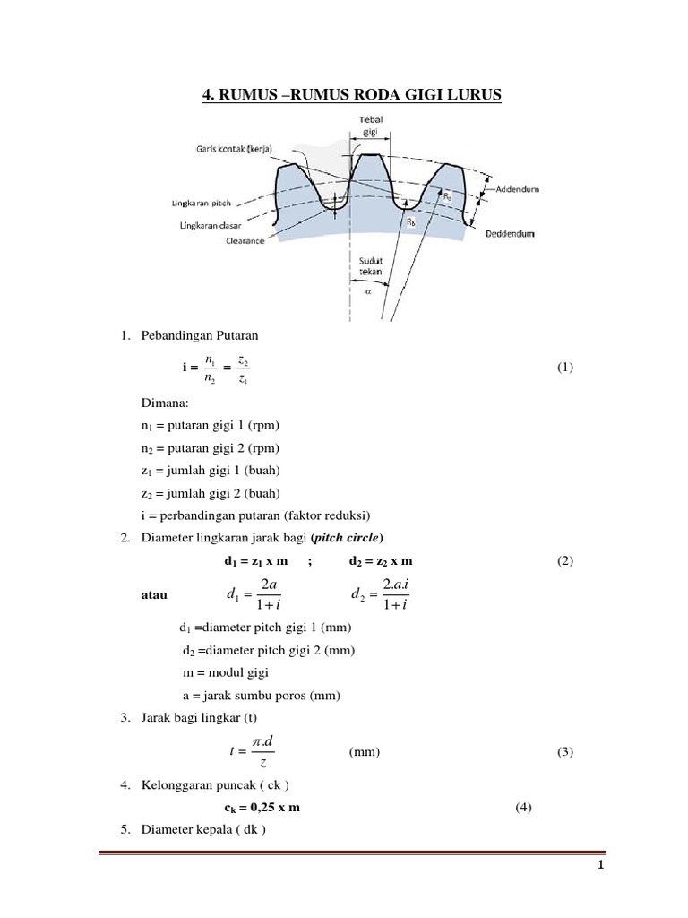 Rumus Dan Contoh Soal Roda Gigi (1)
