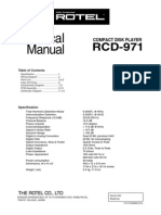 Rotel RCD-971 Technical Manual