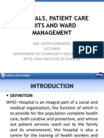 Hospitals Patient Care Units and Ward Management