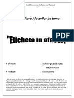 Referat Eticheta La Cultura