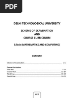 DTU Mathematics & Computing Syllabus