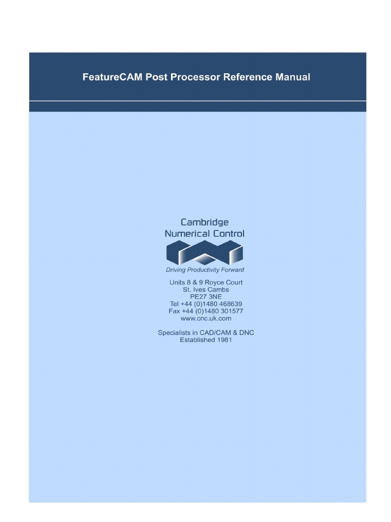 FeatureCAM Post Processor Guide | PDF | String (Computer Science ...