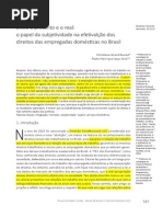 o Papel Da Subjetividade Na Efetivação Dos Direitos Das Empregadas Domésticas No Brasil
