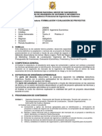 Formulacion y Evaluacion de Proyectos 2014 II