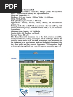 Specification of Aluminium Foil