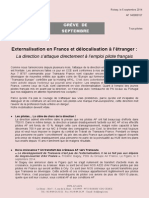Externalisation en France Et Délocalisation À L'étranger:: La Direction S'attaque Directement À L'emploi Pilote Français