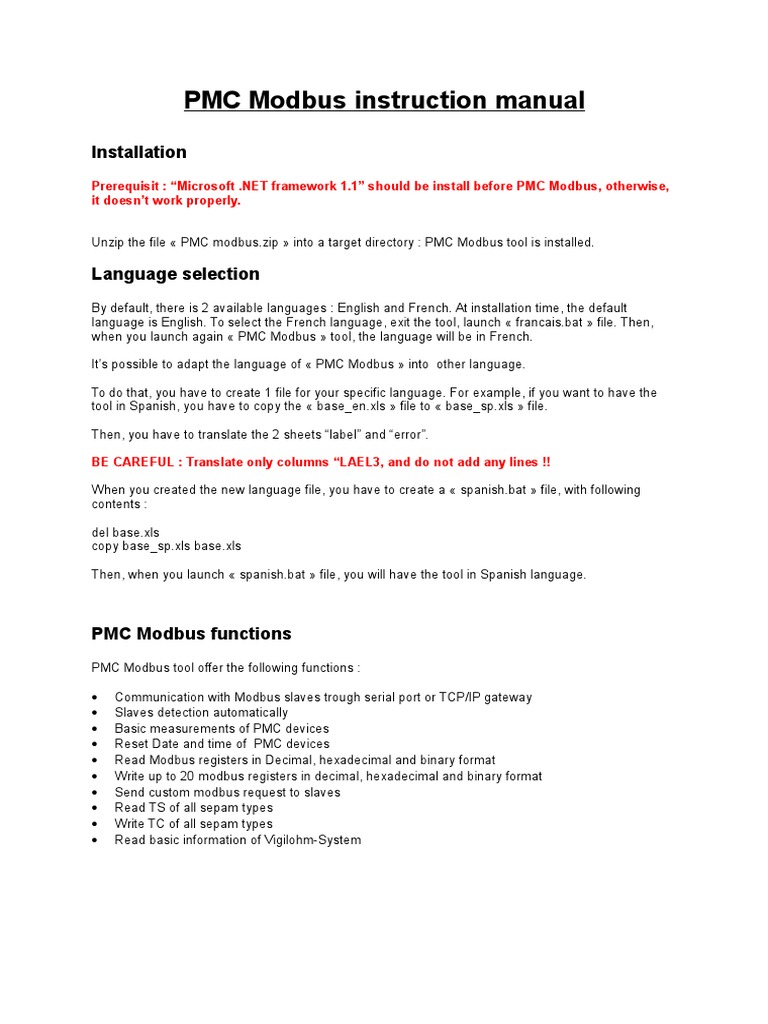 PMC Modbus Instruction Manual | PDF | Digital Technology | Computer ...
