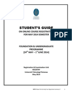 Student's Guide On Online Course Registration For May 2014 Semester UTP