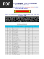 BSC - Agriculture Merit List 2006-07