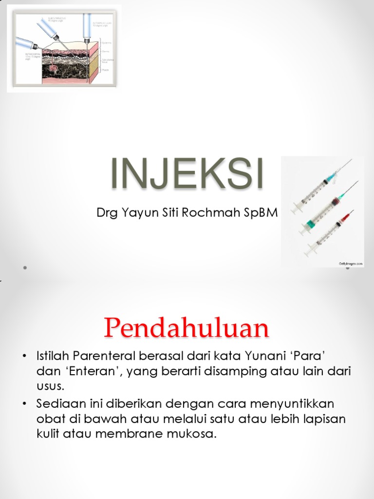 Macam-Macam Injeksi Parenteral | PDF