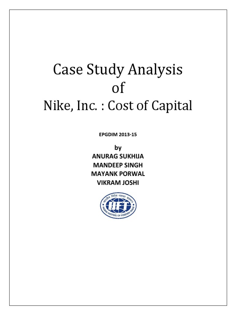 Nike Inc. Cost of Capital Analysis | PDF | Cost Of Capital | Capital ...