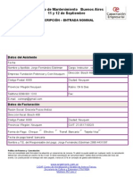 Formulario Pre-Inscripción Congreso Mtto 2014- AR