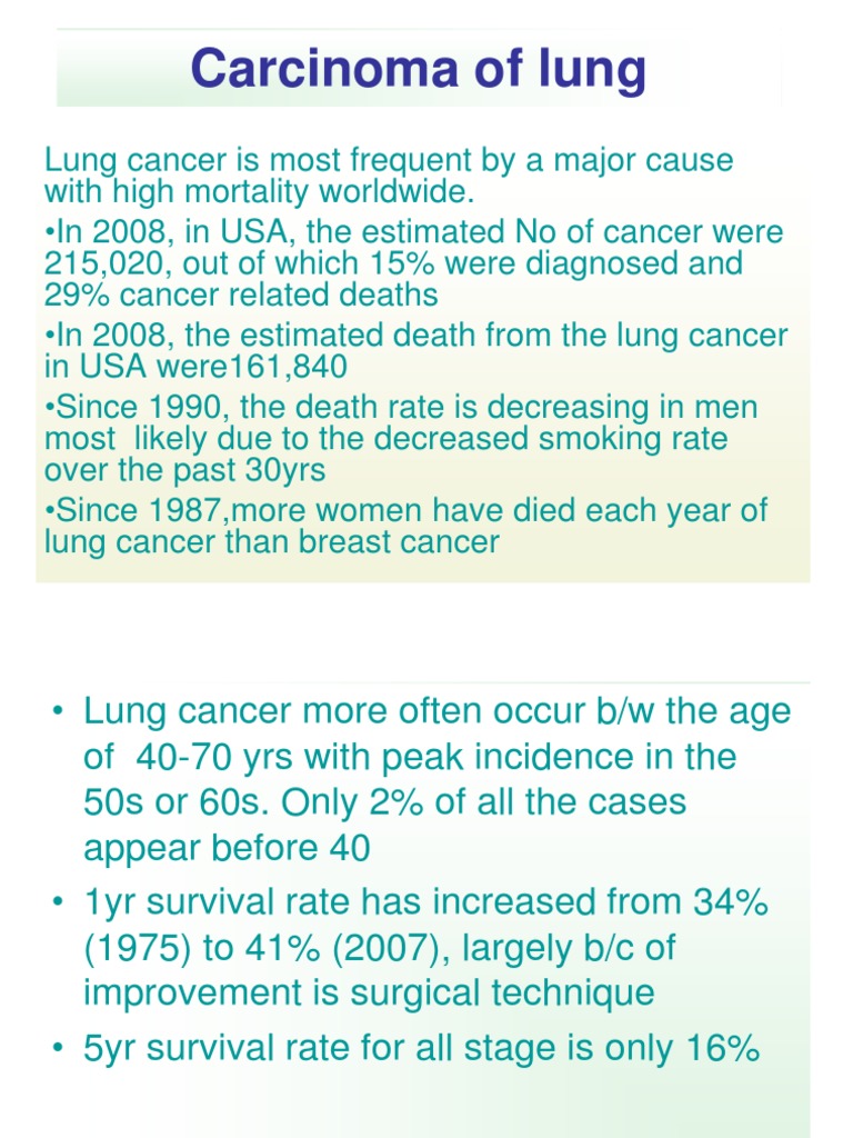 Carcinoma of Lung Lecture | PDF | Carcinoma | Lung Cancer