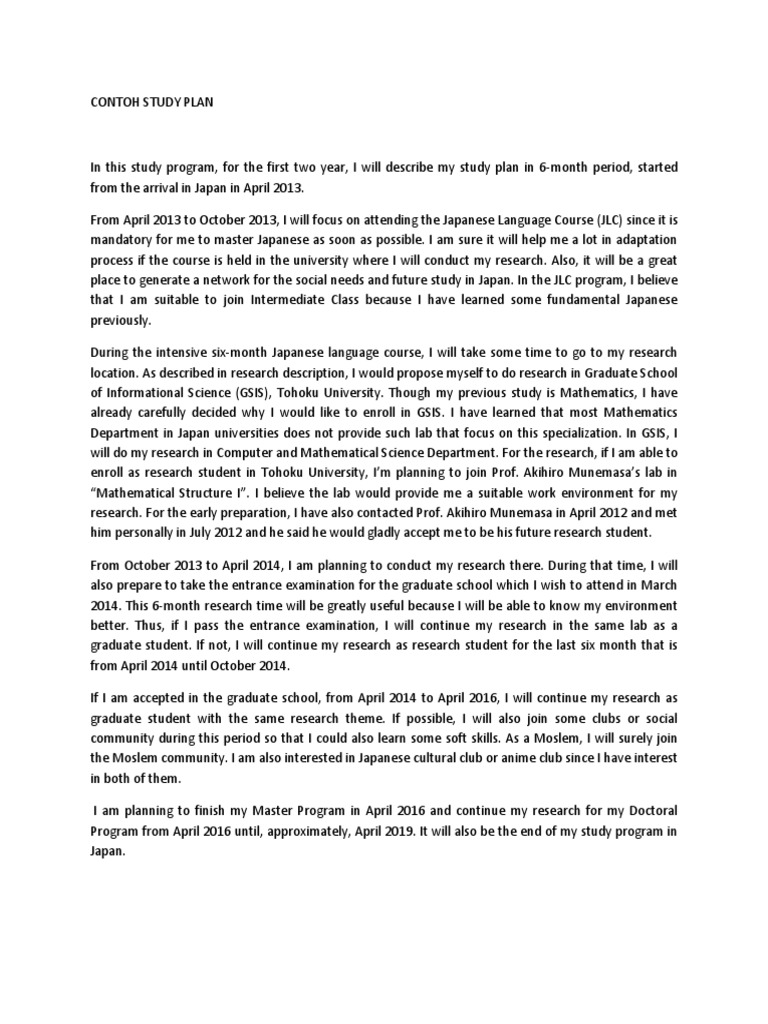 Contoh essay rencana studi picture