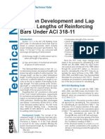 Tension Development and Lap Splice Lengths of Reinforcing Bars Under ACI 318-11