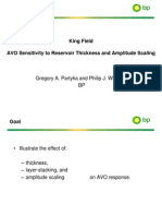 King Field AVO Sensitivity To Reservoir Thickness and Amplitude Scaling
