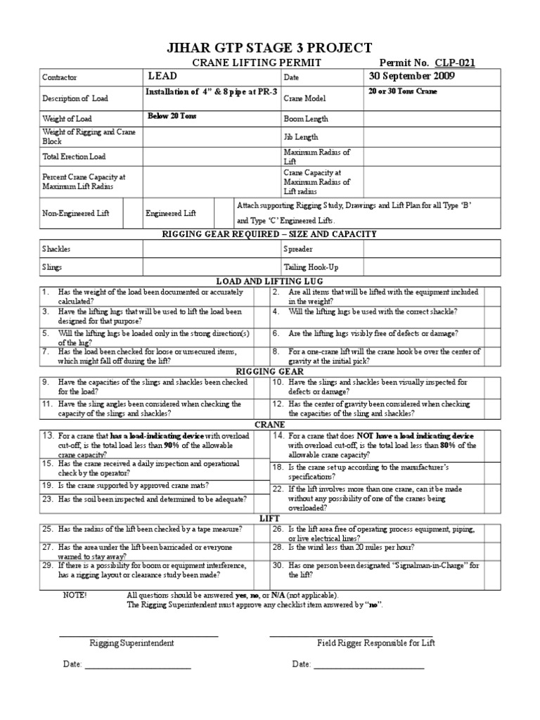 27k Crane Lifting Permit Crane (Machine) Industries