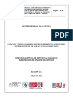Informe General SDQS -  Julio 2014