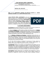 89657949 Contestacion Demanda Laboral de Jorge Enrique Lozano Contra Cafe Fortaleza Ltda Juan Arturo Pena Doc